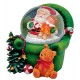 Boule à neige Père-Noël fauteuil vert