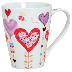 Tasse coeur abeille violet 30 cl