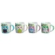 Tasse hibou violet porcelaine 30 cl