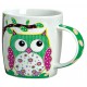 Tasse hibou vert porcelaine 30 cl