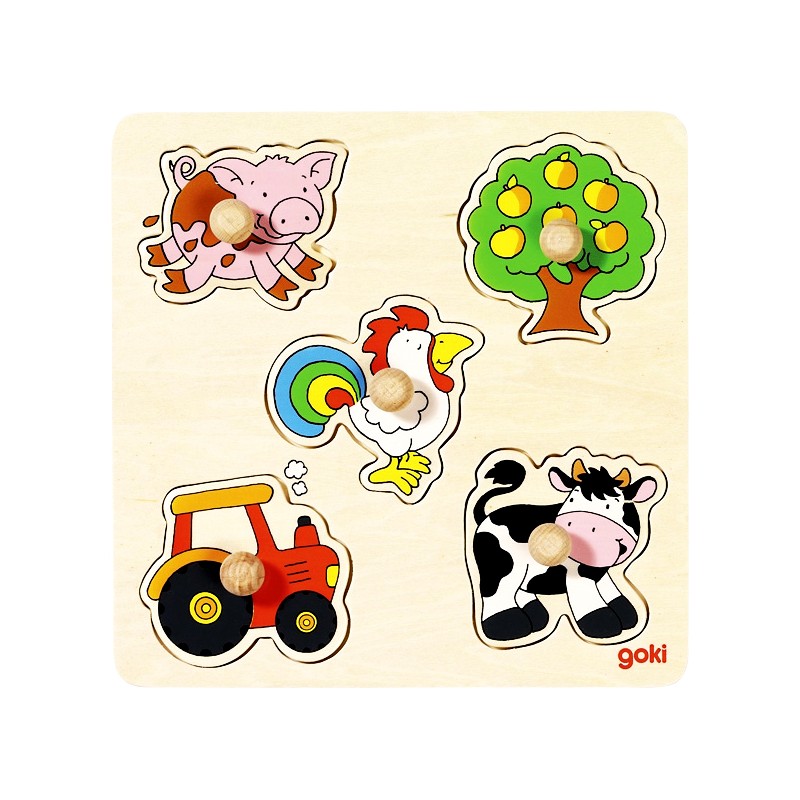 Puzzles Animaux de la ferme en bois (coffret de 5) Small foot