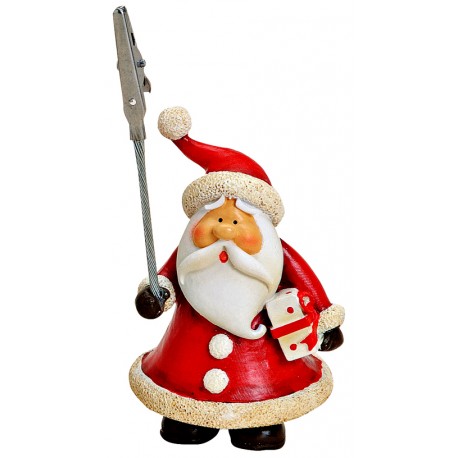 Figurine Père Noël cadeau portephoto11cm