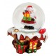 Boule à neige Père Noël 3 cadeaux 6cm