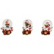 Boule à neige Père Noël 3 cadeaux 6cm