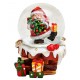 Boule à neige Père Noël cheminée 6cm