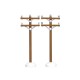 Poteaux téléphoniques Lot de 2 Lemax