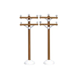 Poteaux téléphoniques Lot de 2 Lemax