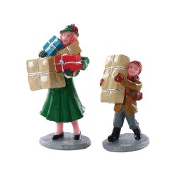 Courses de Noel Lot de 2 Lemax