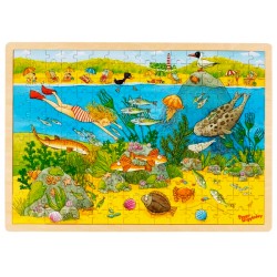 Puzzle enfant en bois monde sous-marin 192 p