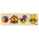 Puzzle enfant en bois jouets à encastrement 4 pièces