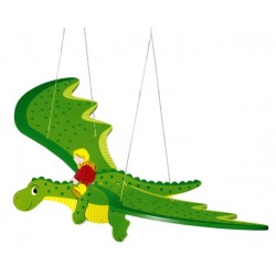 Mobile bébé en bois dragon 50cm