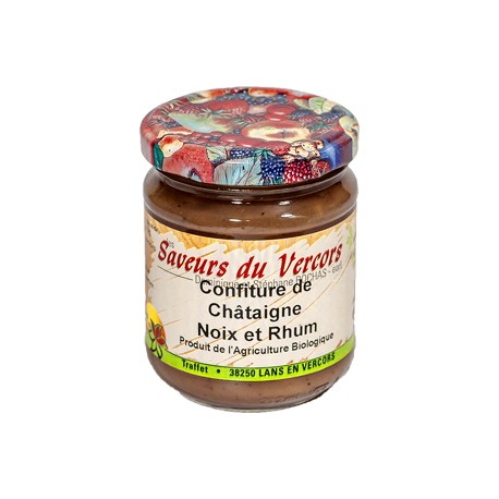 Confiture de châtaigne noix rhum Bio 220 g