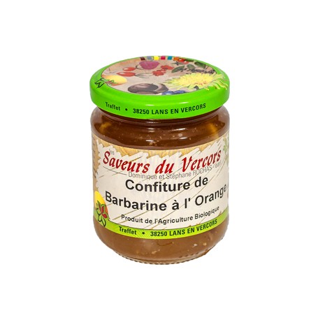 Confiture de barbarine à l'orange Bio 220 g