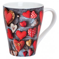 Tasse coeurs porcelaine 30 cl