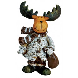 Figurine Renne sac résine 7 cm