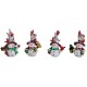 Figurine Bonhomme de neige balai résine 8 cm