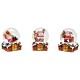 Boule à neige Père Noël toit cadeaux résine 8 cm