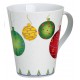 Tasse boules de Noël porcelaine 30 cl
