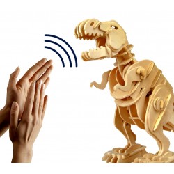 Maquette en bois motorisée T-Rex animé et sonore