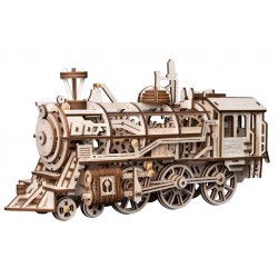 Maquette en bois Locomotive à vapeur animée