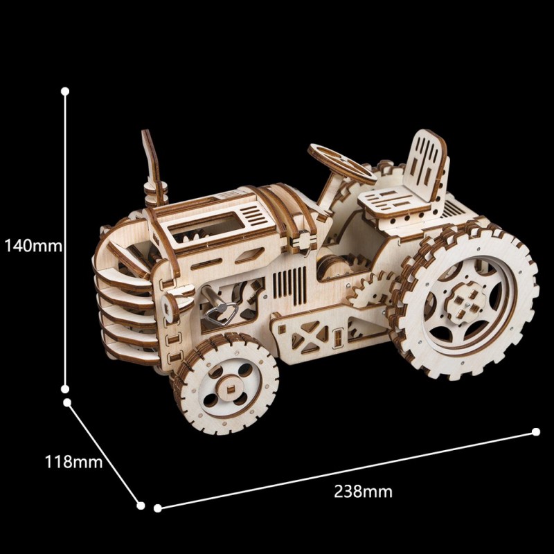 Maquette en bois Tracteur animé - La Magie des Automates