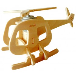 Hélicoptère en bois énergie solaire en kit