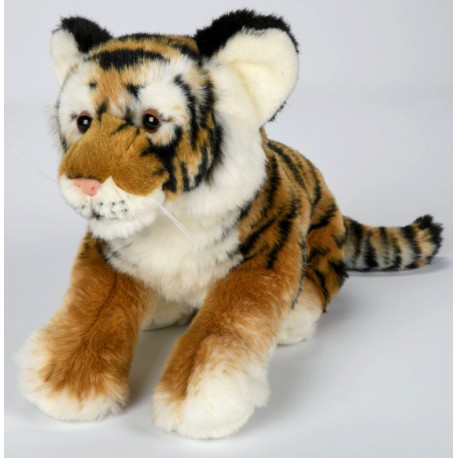 Peluche tigre brun 30 cm