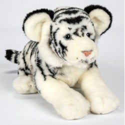 Peluche tigre blanc 30 cm