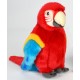 Peluche perroquet rouge jaune bleu 28 cm