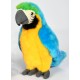 Peluche perroquet bleu jaune vert 28 cm
