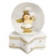 Boule à neige ange doré rond résine 6 cm