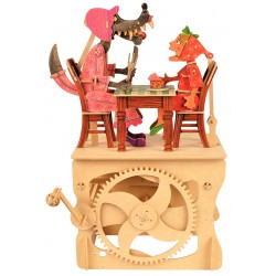 Automate en bois Loup et Petit Chaperon Rouge en kit 40 cm