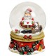 Boule à neige Père Noël lettre barrière résine 9 cm
