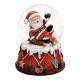 Boule à neige Père Noël luge allongé résine 6 cm
