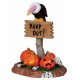 Vautour Pancarte Citrouilles Halloween Lemax
