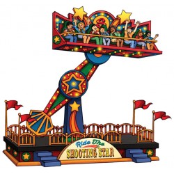 Manège fête foraine étoile filante lumineux animé sonore Lemax