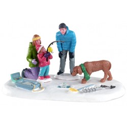 Scène Pêche en famille Lemax