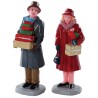 Couple avec cadeaux et colis lot de 2 Lemax