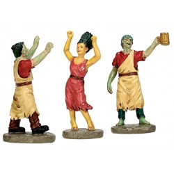 Fête des monstres lot de 3 Lemax Halloween