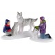 Enfants et chiens husky lot de 2 Lemax