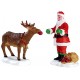 Père Noël et son renne Lot de 2 Lemax