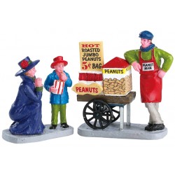 Vendeur de cacahuètes Mère et son fils Lot de 2 Lemax