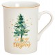 Tasse Noël Sapin Merry Christmas porcelaine 25 cl
