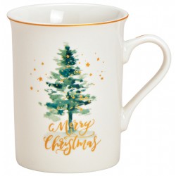 Tasse Noël Sapin Merry Christmas porcelaine 25 cl