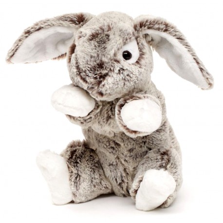 Peluche lapin gris 23 cm