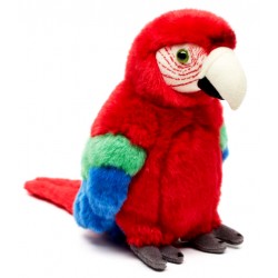 Peluche perroquet rouge 26 cm