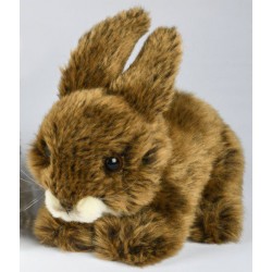 Peluche lapin marron 18 cm