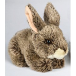 Peluche lapin gris 18 cm