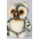 Peluche hibou blanc gris 20 cm