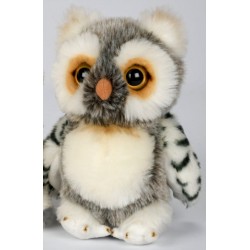 Peluche hibou gris 20 cm